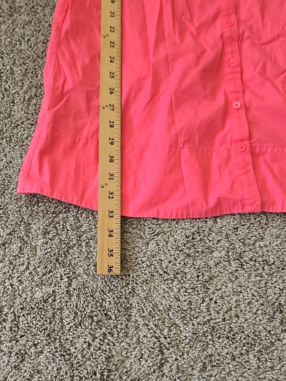 STAUD Hot Pink Dress with Puff Sleeve Detail M - Picture 3 of 7